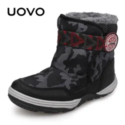 Winter Boots Kids UOVO 2024 New Arrival Warm Shoes Fashion  Plush Boys and Girls Snow Footwear Size #28-36