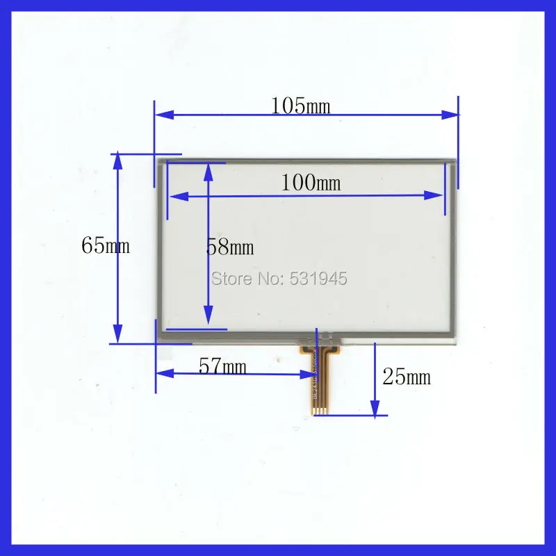 

ZhiYuSun NEW 4.3 Inch Touch Screen 105mm*65mm for 4.3GPS GLASS 105*65 for tble compatible for soling gps touch on display