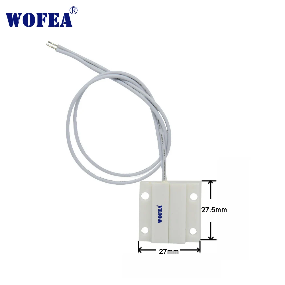 Wofea hardwired door sensor NC  Normal close magnetic switch  2pcs/lot