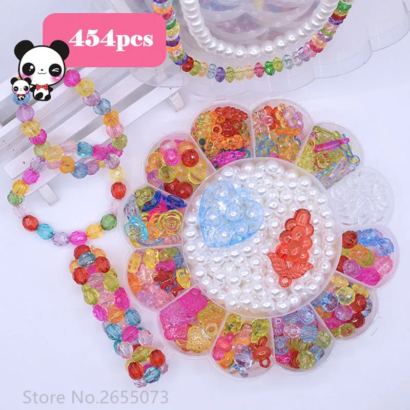 Free Shipping Children Fashion Beads Toy Diy Handmade Wear Necklaces Bracelets Beaded Educational 3D Puzzle Perler Beads Toys