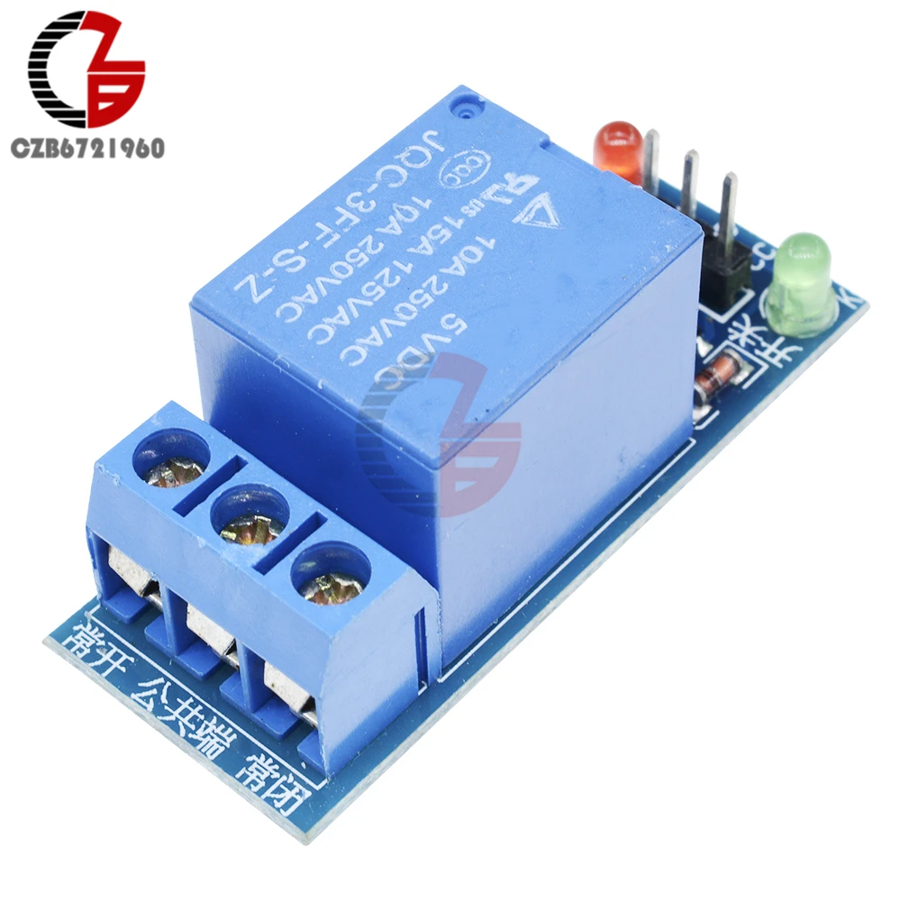 DC 5V 10A 15A 1 Channel Relay Module Interface Board Shield for Arduino Low Level Trigger One AVR DSP MCU AC 220V LED Indicator