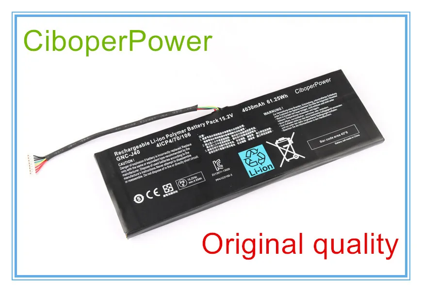 

15.2V 4030mAh 61.25Wh Laptop Battery GNC-J40 961TA013F For P34W P34K P34F P34G V2 V3 V4 V5 V7 Series