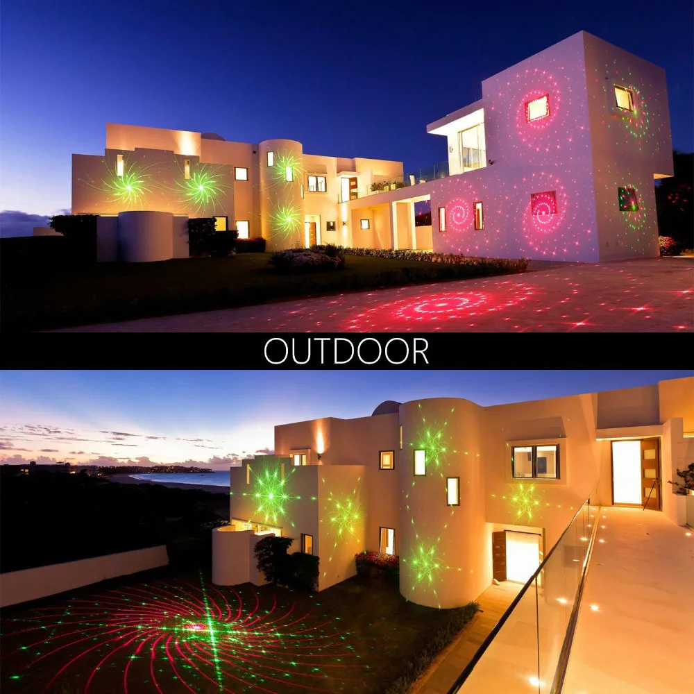 Static Star Dots Laser Projector Light Garden Outdoor Waterproof Christmas Tree Xmas Holiday Shower Lighting DJ Diso Party KTV