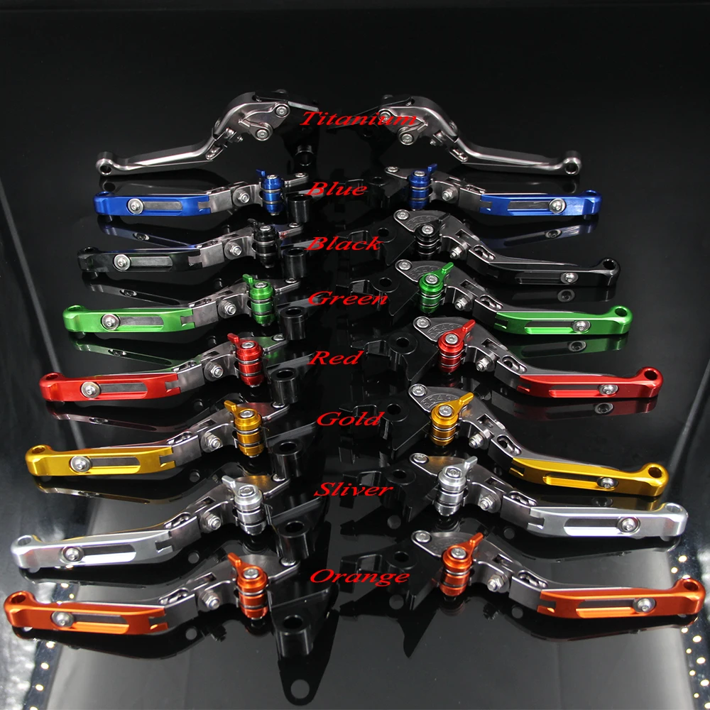 Orange+Titanium Folding CNC Motorcycle Brake Clutch Levers For kawasaki Z1000 2007 2008 2009 2010 2011 2012 2013 2014 2015 2016