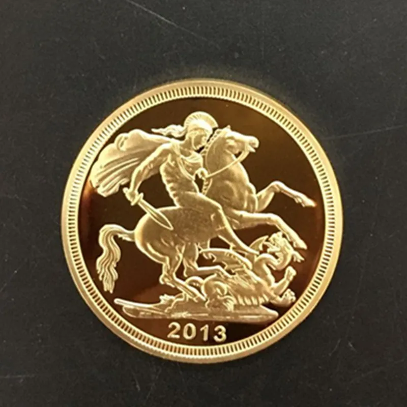 Saint George Kills A Dragon Coins, Elizabeth II Badge, Silver Plated, Gold Plated, 1 OZ Souvenir, Decoration Coin, 4 Pcs