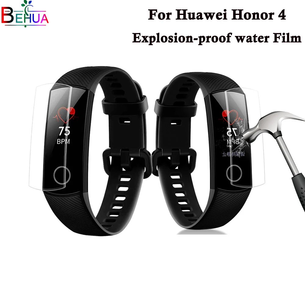 Screen Protector For Huawei Honor Band 4 smart watch screen protection Edge Anti-scratch Soft TPU Full Screen Protector