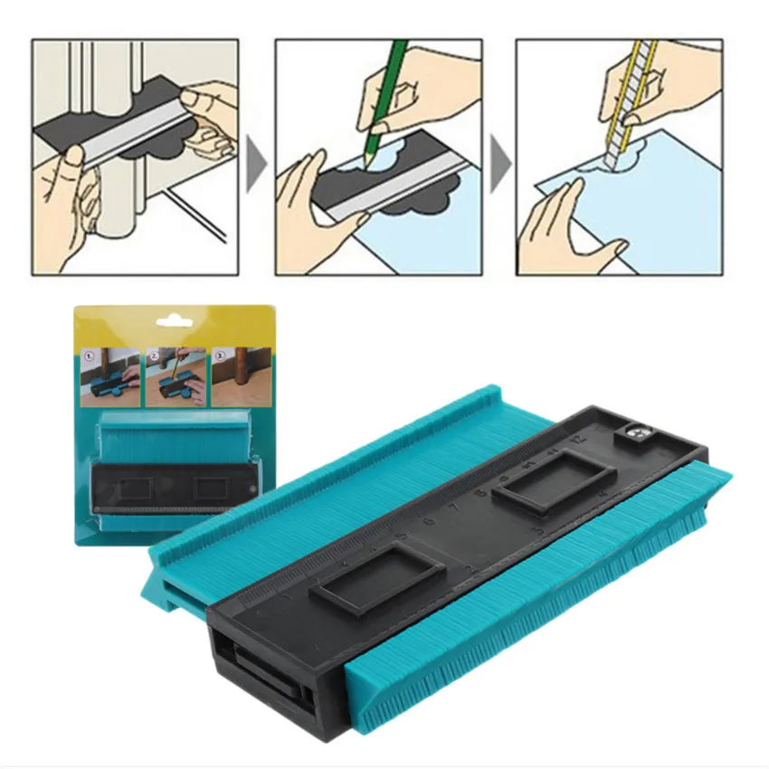 New Plastic Contour Duplication Gauge 5 Inch Copy Irregular Shapes For Perfect Fit Easy Cutting Profile Carpenter Tools