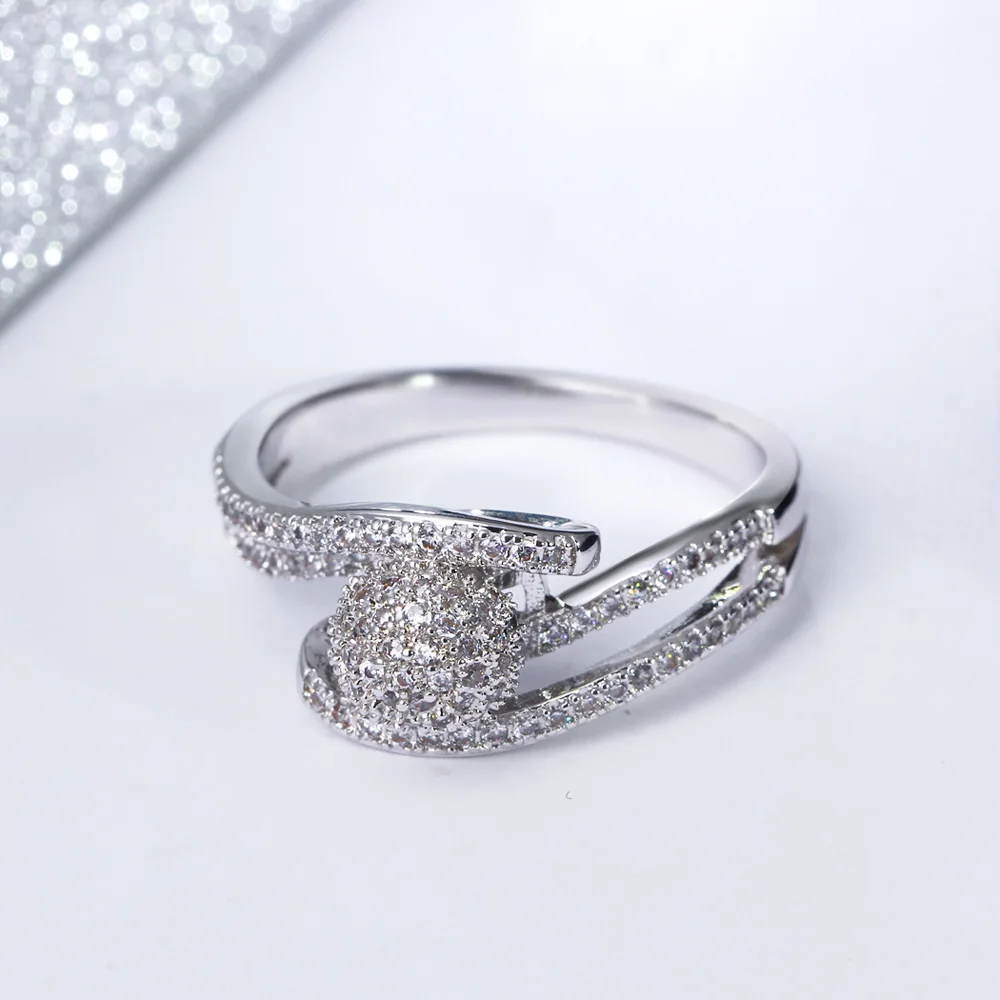 DreamCarnival1989 Elegant Micro Paved Setting Cubic Zircon Rings For Women Wedding Engagement Must Have Jewelry Hot Pick SJ20060