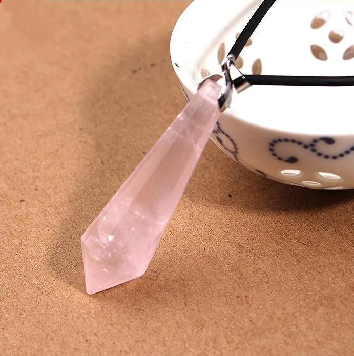 Natural crystal pendant black and white amethyst crystal powder crystal single point drop crystal pendant pendant hanging lingli