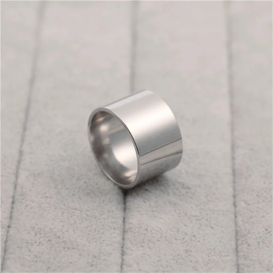 Extra Wide 14MM Rings Men Fashion Jewelry Decorations Finger Accessories Metal Rings for Women Titanium Steel Ring anillos mujer