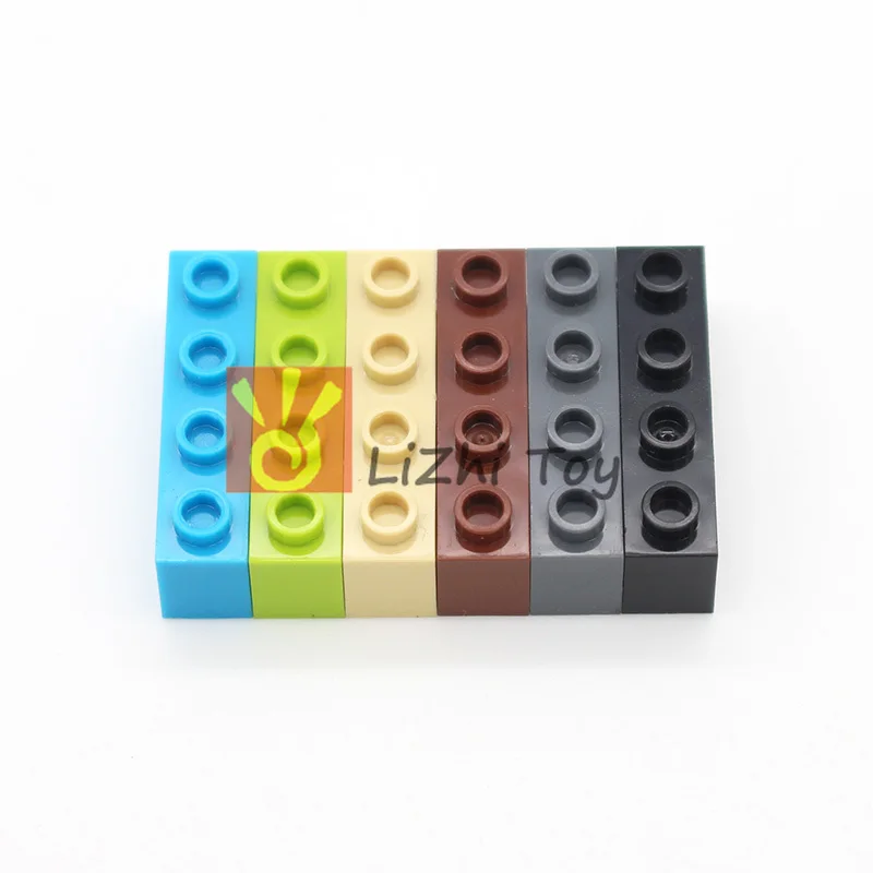 Technology Brick 1 x 4 with Holes Thick Bricks Model Building Blocks Parts Compatible 3701 Accessories Parts Mechanical Science