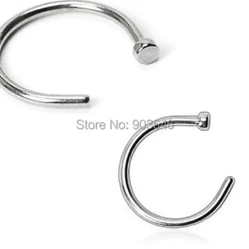 

100pcs Nose Hoop Ring Surgical Steel Fake Nose Cartilage Ring Hoop Stud Cheat Lip Labret Ring 20g~0.8 Body Jewelry Hot