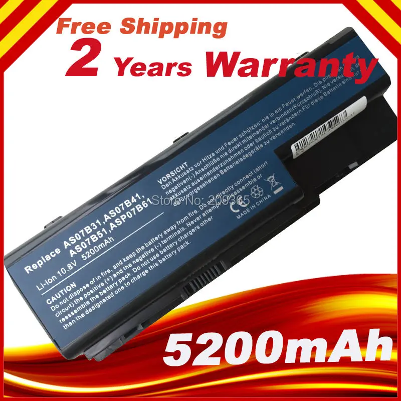 AS07b51 AS07B61 Battery for Packard Bell EasyNote LJ65 LJ67 LJ71 LJ73 Series AS07B31 AS07B51