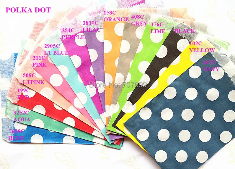 Free DHL Shipping 10000pcs/400packs stripe polka dot, chevron,Modpaper birthday party favor bags, treat bags paper bags