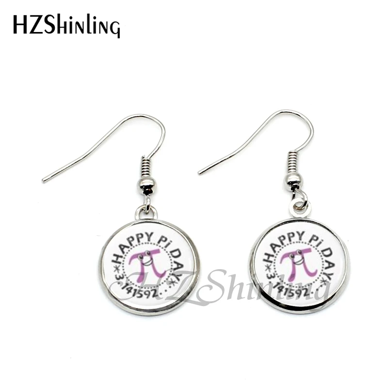 NHE-003  PI Earrings Math Jewelry Gifts Teachers Science Mathematics Symbol Black and White Art Earring