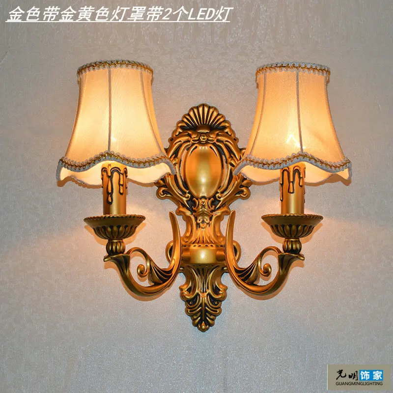 Fashion antique lighting bedroom bedside lamp mirror light stair corridor lights double slider tieyi candle wall lamp