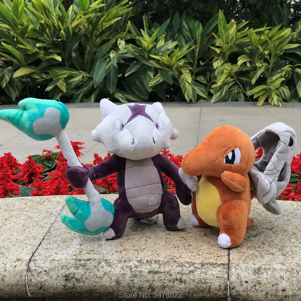 Pokémon Plush Mask Cubone e Aloal Marowak, Cute Cartoon Stuffed Toy, Presente de Boneca Macia, 2 Estilos