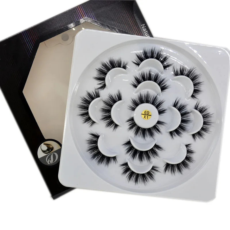 New 7 pairs natural false eyelashes fake lashes long makeup 3d mink lashes eyelash extension mink eyelashes for beauty