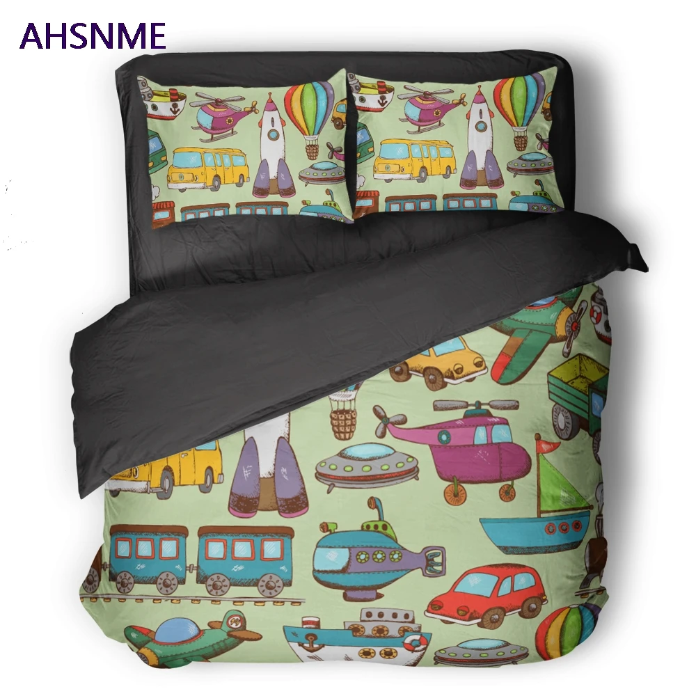 

AHSNME Cartoon Children's Toy Design Quilt Cover Set Set Polyester Cotton Bedding Set customize of Super King Size Bed Set