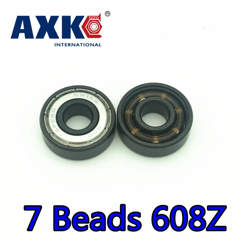 Thrust Bearing Axk 1 Set 16pcs 7 Beads 608z Swiss Bsb Balls High Speed Skateboard Hand Spinner Skate Roller Bearing 8*22*7mm