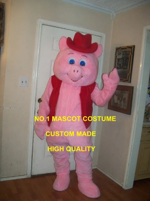 Custom Mascot Lovely Pink Pig Mascot Costume Adult Cartoon Piggy Porket Porkling Theme Anime Cosply Carnival Fancy Dress 1780