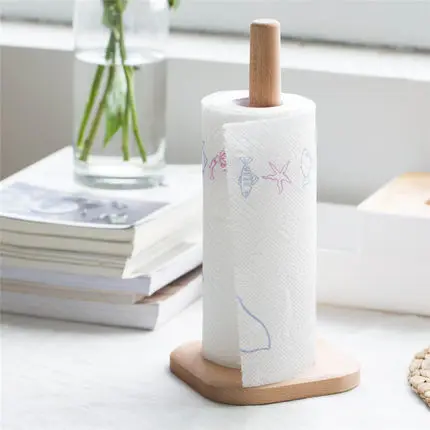 Creative Japanese-style Environmental Protection Paper Towel Holder Elm-free Paint Paper Storage Rack Toilet Paper Kitchen Towel