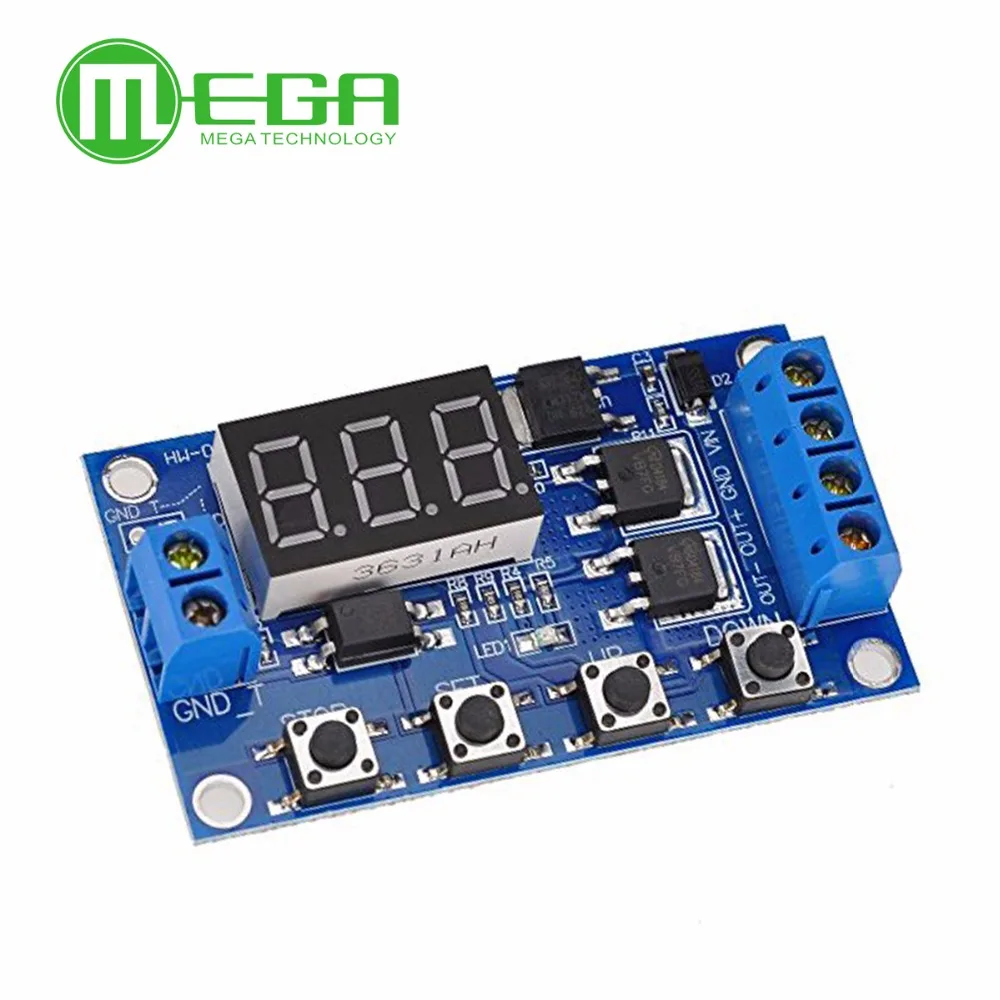 Trigger Cycle Timer Delay Switch 12V 24V Circuit Board Dual MOS Tube Module Micro Pump Controller Control DC Motor LED Light