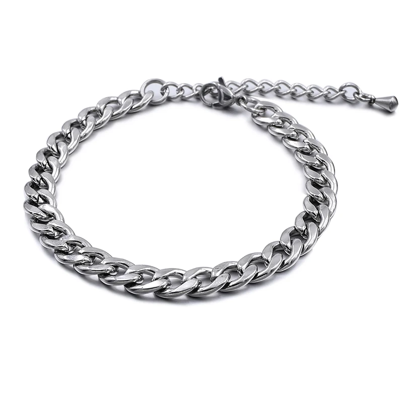 2025 Stainless Steel Beach Anklets For Women Accessories Silver Color Jewelry On Leg Ankle Bracelet Foot Chain Men Anklet Gift
