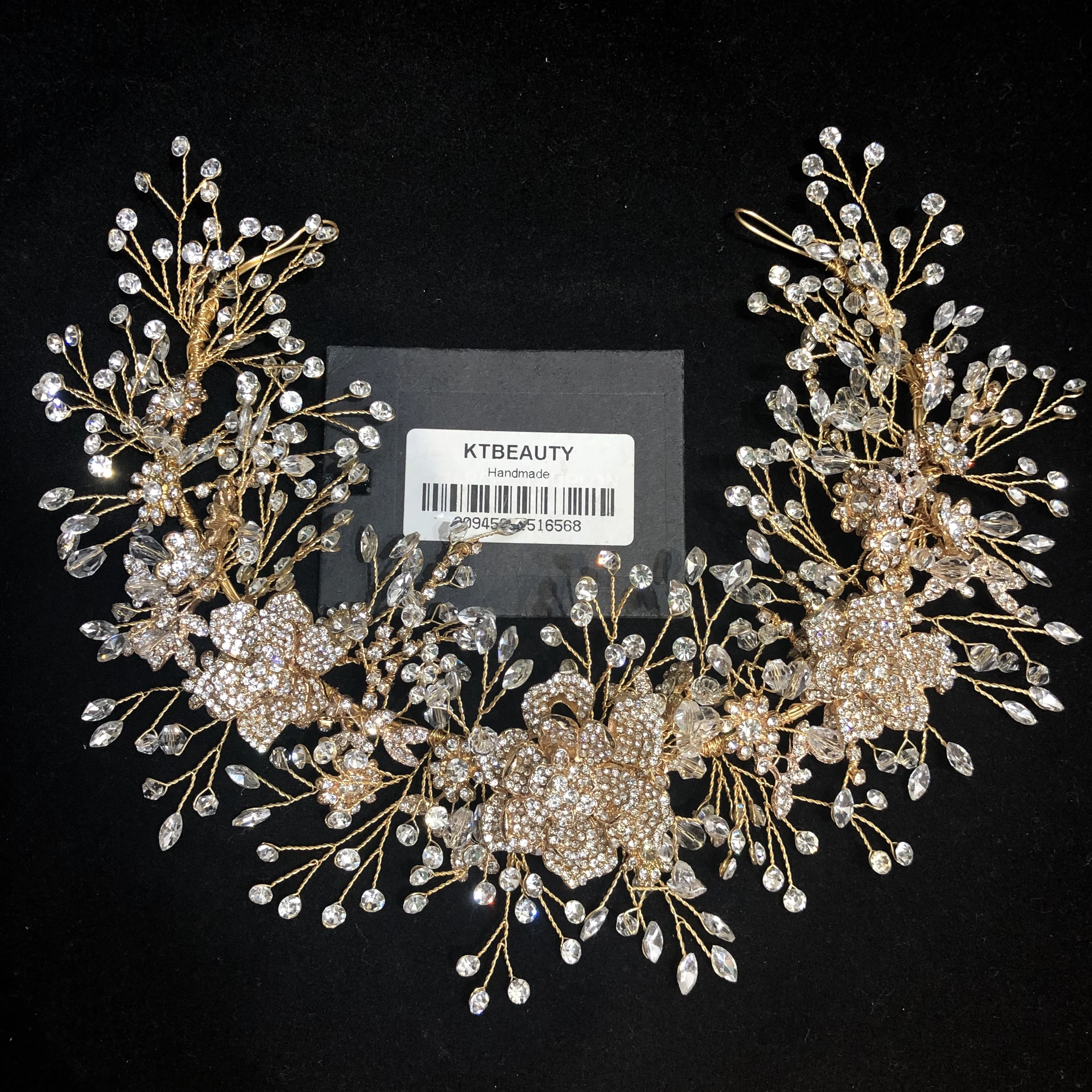 KTBEAUTY-دبوس شعر من سبيكة القصدير الكريستالية للنساء ، أربطة رأس ، ملابس شعر ، مجوهرات شعر ، إكسسوارات ، موضة ، عصرية ، تصفيات #5