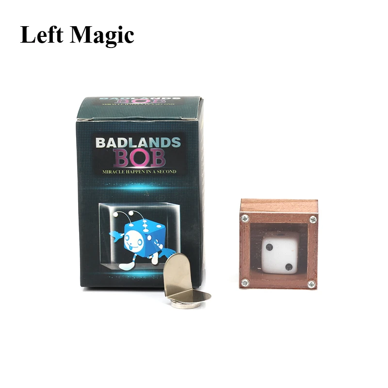 Badlands Bob Wood Magic Dice Tricks Dot Number Change Close Up Street Stage Magic Props Mystery Magician Mentalism