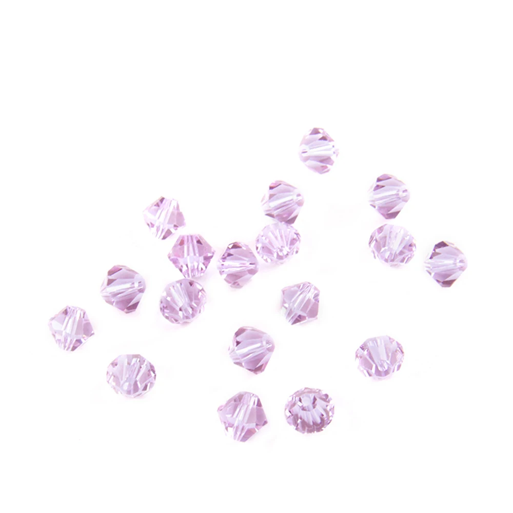 1440pcs/bag Cheap Glass Bicone Beads Large Beads Lilac Color 8mm for Wedding Dress