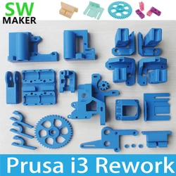 Reprap Prusa i3 Rework 3D Printer PLA Required PLA Plastic Parts Set Kit Blue color