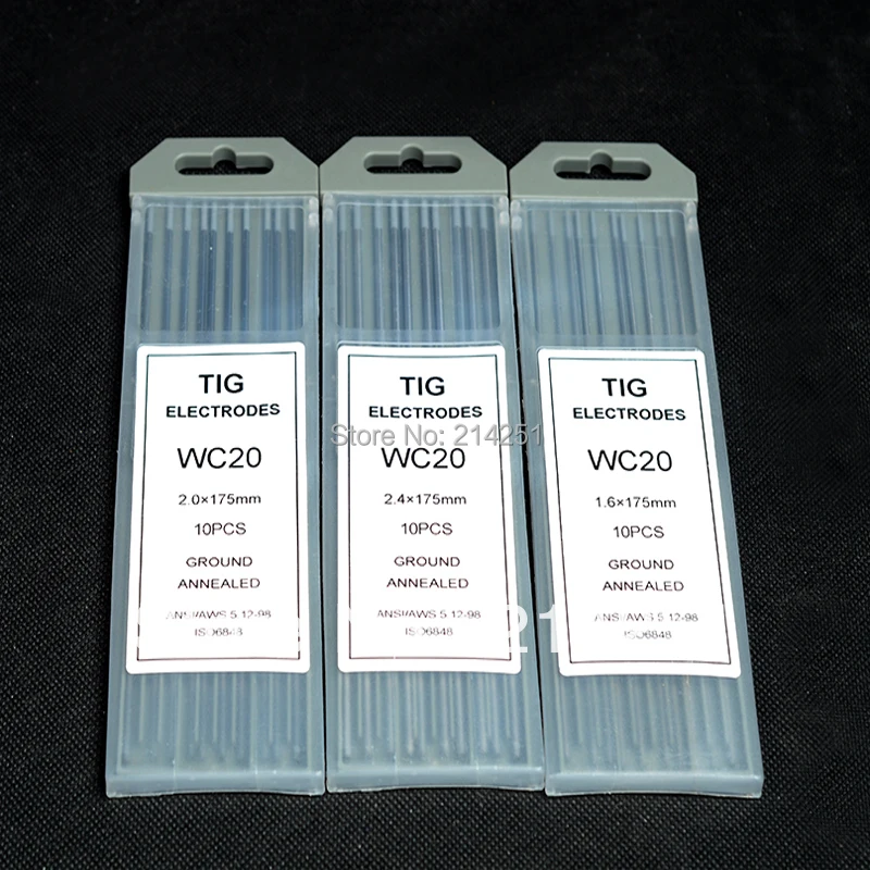 

Tig welding Cerium-tungsten electrode-wc20 2.4*175mm /(3/32""*7" 10pc(1box)