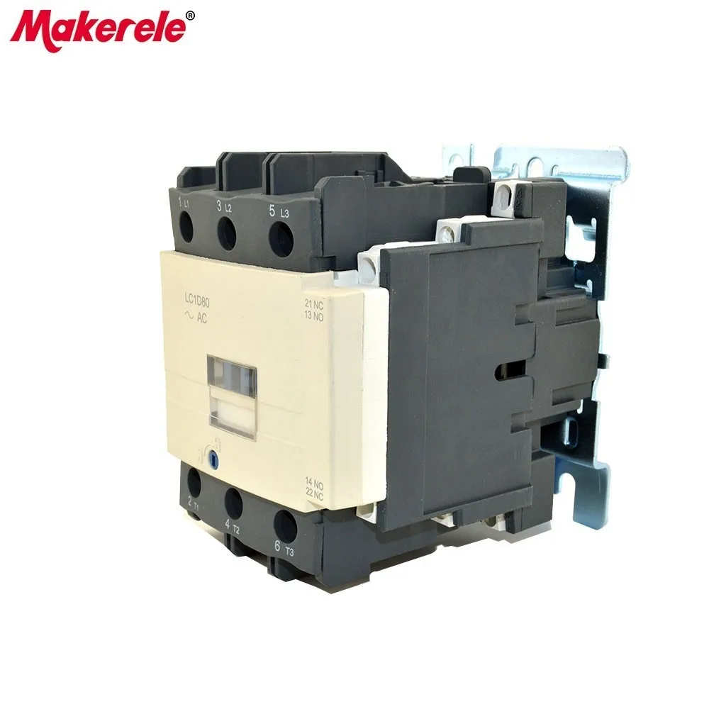 

80 Amp LC1D80 M7C Electromagnetic Contactor 220V Single Phase Contactor Price With 85% Silver Contacts With High Quality