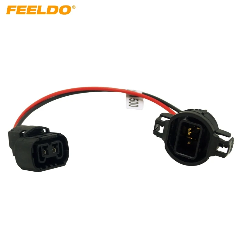 FEELDO H16/5202/2504/PSX24W Extension Wiring Harness Female/Male Sockets Connector For Fog Headlights Wiring Retrofit #CA1500