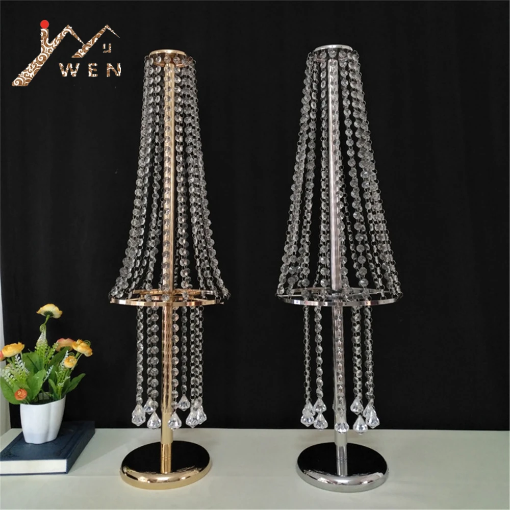 

Wedding Centerpiece 80cm/ 31.5" Tall Vase Flowers Stand Acrylic Crystal Road Lead Flower Rack Props For Event Party Decoration