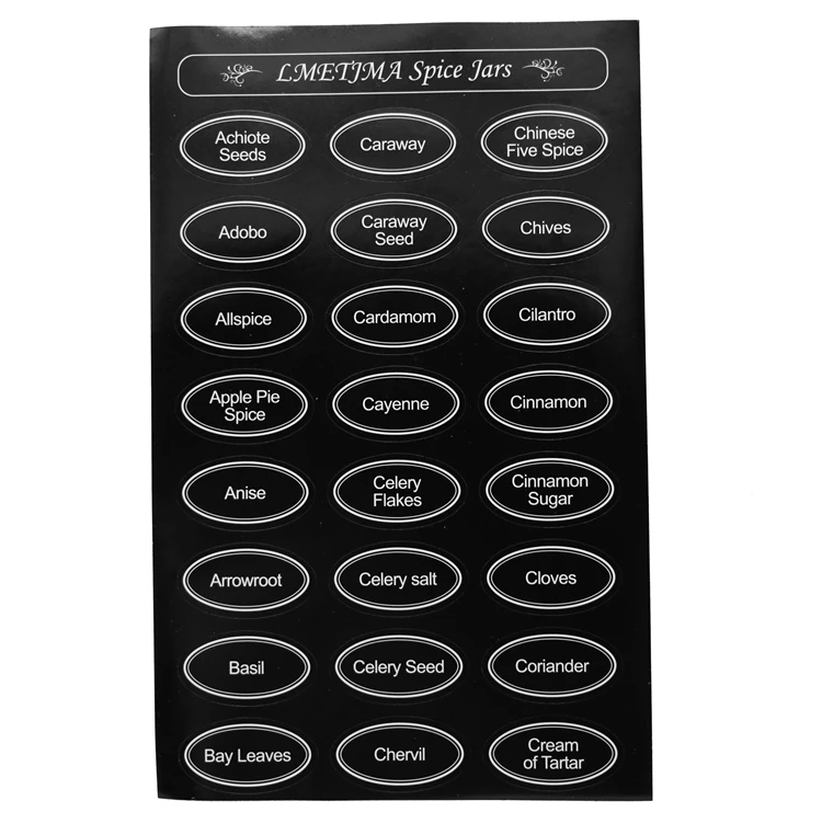 LMETJMA Magnetic Spice Jars Set With Spice Labels and Chalkboard Pen Stainless Steel Seasoning Pepper Spice Storage Jars Tins