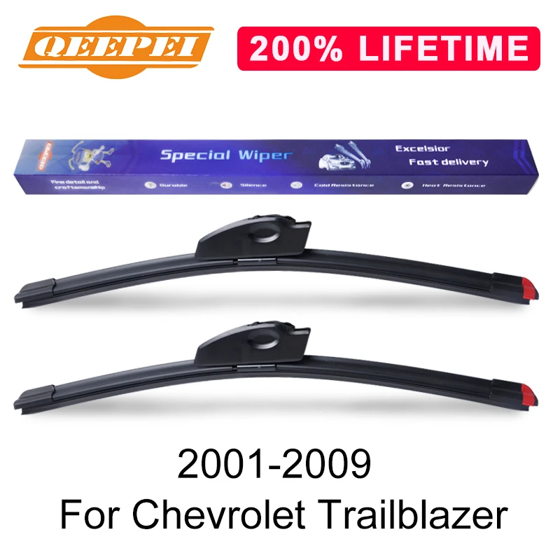 

QEEPEI Replace Wiper Blade For Chevrolet Trailblazer 2001-2009 Windshield Windscreen Natural Rubber Replacement Wiper