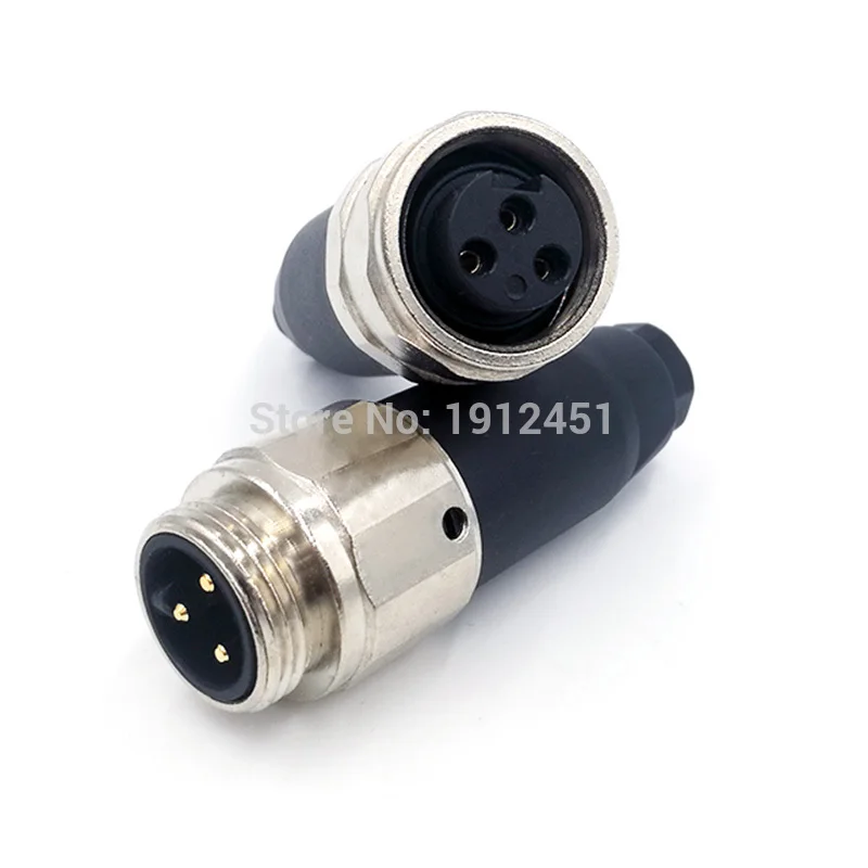 Sensor connector M22 7/8 waterproof male&female straight screw threaded plug coupling 3 4 5 Pin