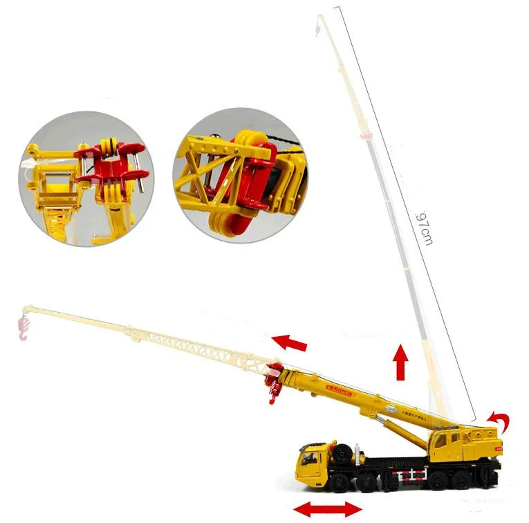 2014 Hot sale ! 1 : 55 alloy Sliding construction crane model Toys, children\'s educational toys, free shipping