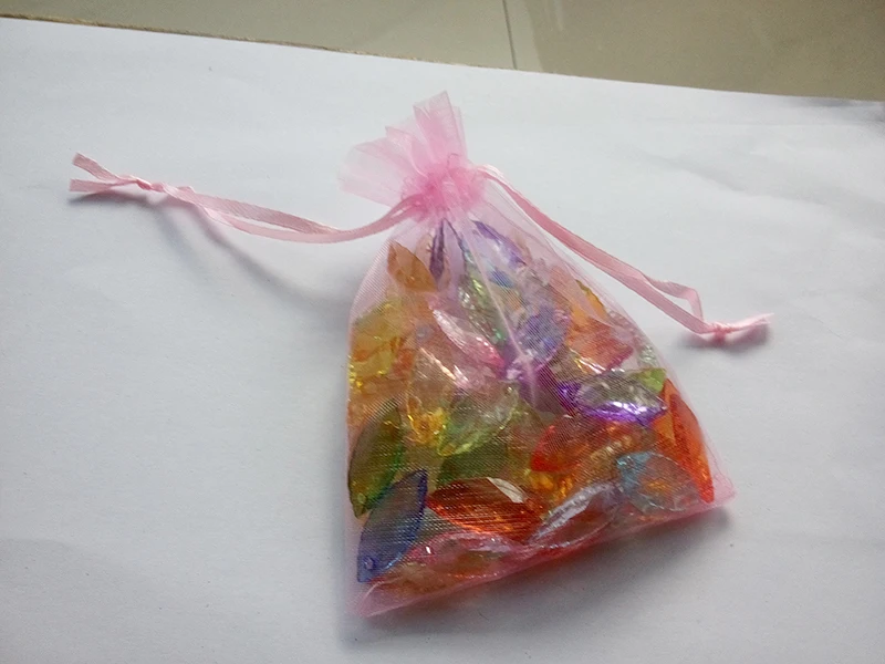 2000pcs 9*12 Pink small gift bags for jewelry/wedding/christmas/birthday Organza Bags with handles Packaging Yarn bag