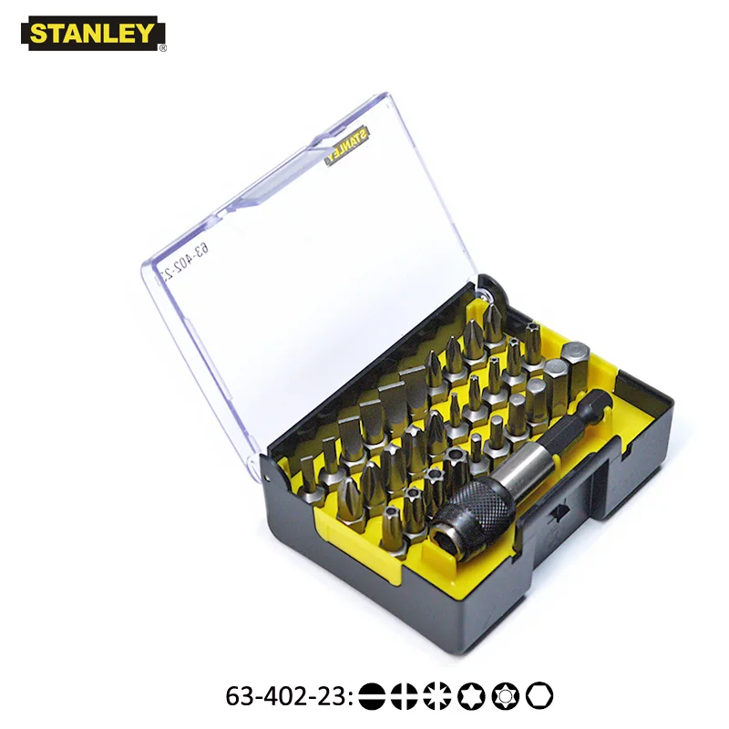 Imagem -03 - Stanley-conjunto de Ponteira de Chave de Fenda 25 mm 31 Peças com Suporte de Ímã de Liberação Rápida Magnético 60 mm Phillips Pozi Torx Etc.