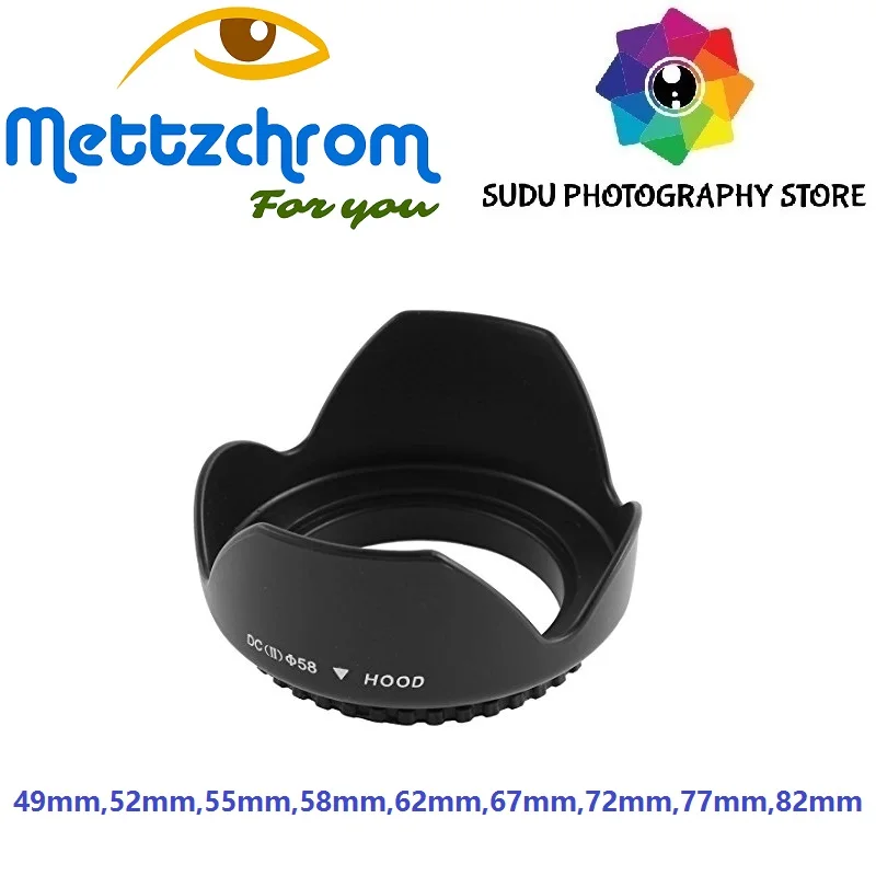 LENS HOOD 49MM 52MM 55MM 58MM 62MM 67MM 72MM 77MM 82MM LENS HOOD FOR CANON FOR NIKON