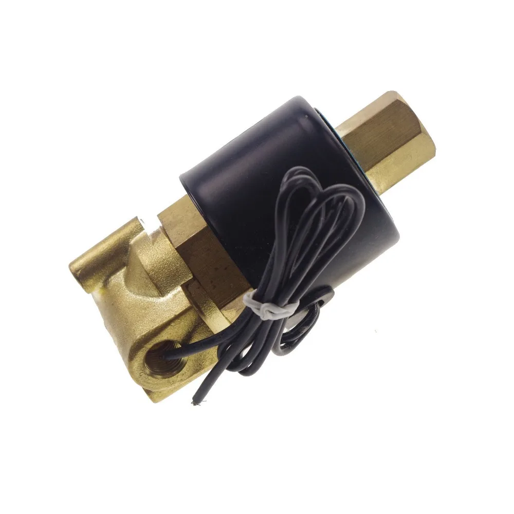 صمام الملف اللولبي الكهربائي المياه الهواء N/O 24V تيار مستمر 1/8 "عادة فتح نوع 2W025-06K