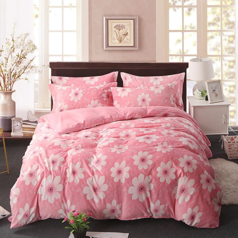 2018 3D High quality and simple printed bedding set Flannel and Coral fleece bed linen duvet cover sets