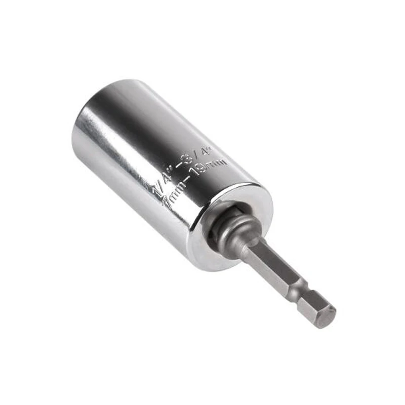 Juego de cabezal de llave dinamométrica Universal, manga de enchufe, 7-19mm, taladro eléctrico, buje de trinquete, llave inglesa, agarre mágico,