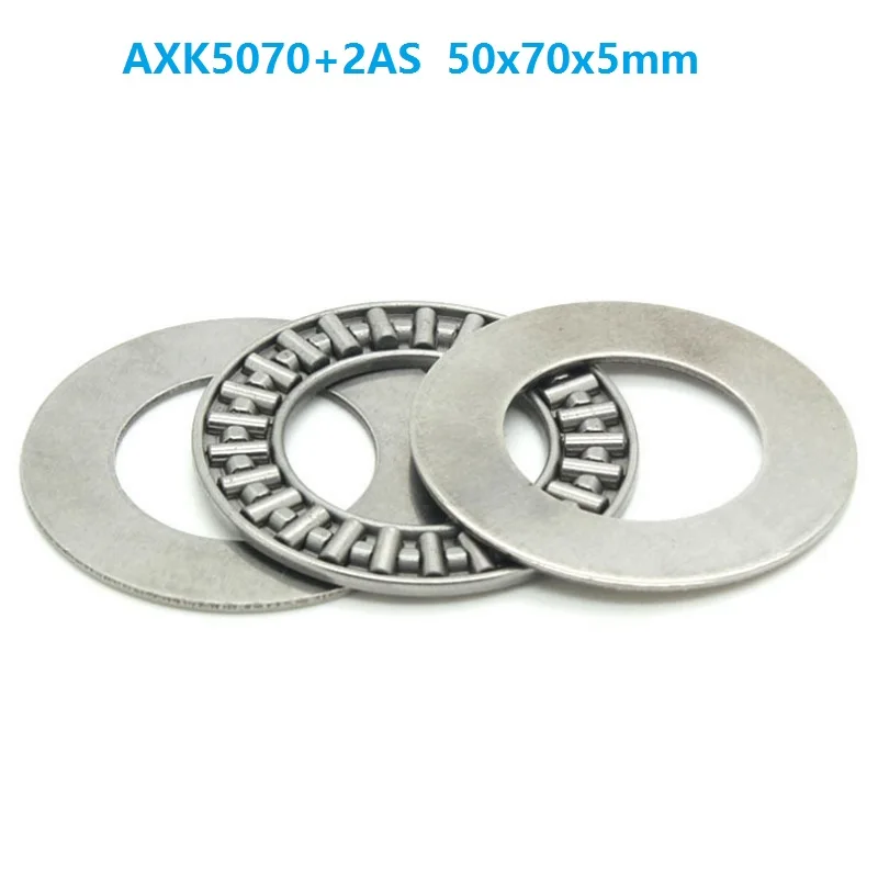 20pcs/lot AXK5070+2AS Plane Thrust Need Roller Bearing 50x70x5mm needle roller cage assemblies 50*70*5mm