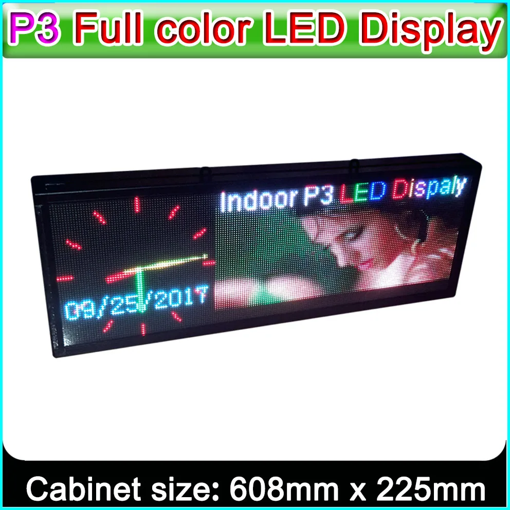 P3 RGB LED display Custom Edition, Indoor full color LED Advertising signs, SMD 2121 P3 LED Module, H8.9