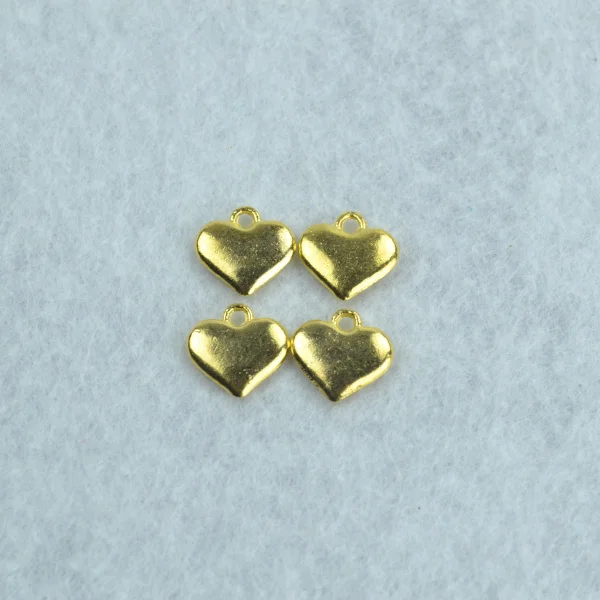 Image 7: Breloques en Forme de Cœurs de Couleur Or, pour Collier, Pendentif, Bracelet, Bijoux de Direction, Artisanat Fait à la Main, Fournitures de Bricolage, 11x12mm, A21, 30 Pièces