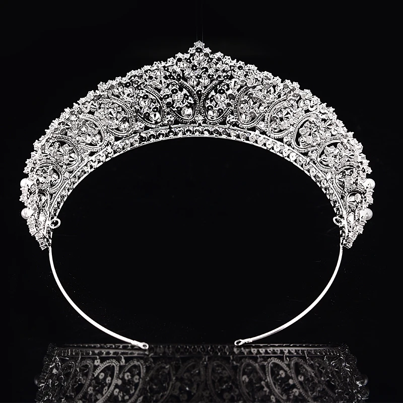 Crown Headband Fashionable Pearl Design Wedding Hair Accessories Luxury Jewelry For Women AAA+ Zircon BC4955 Corona Princesa